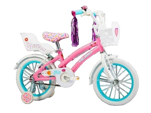 Bicicleta Olmo Tiny Rodado 16 Rosa Rígida Timbre
