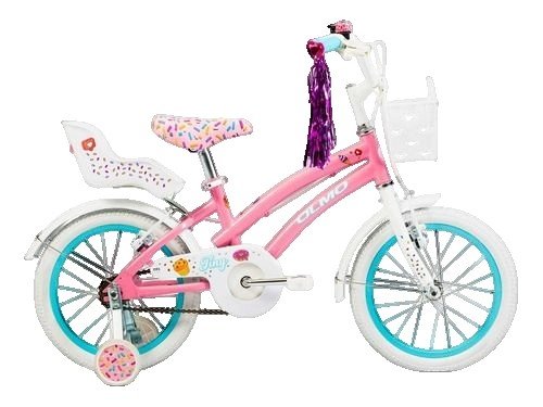 Bicicleta Olmo Tiny Rodado 16 Rosa Rígida Timbre