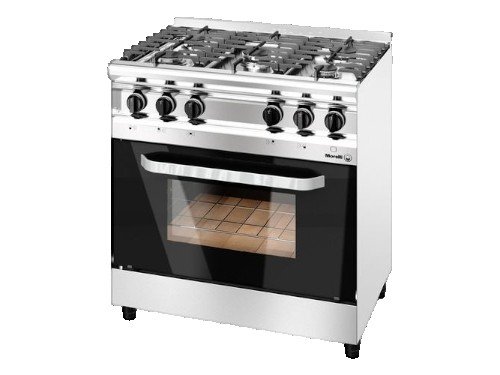 Cocina 820 Con Visor Morelli 22062 5 Hornallas Plateado