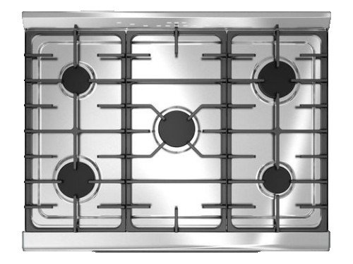 Cocina 820 Con Visor Morelli 22062 5 Hornallas Plateado