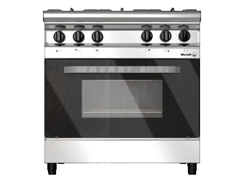 Cocina 820 Con Visor Morelli 22062 5 Hornallas Plateado