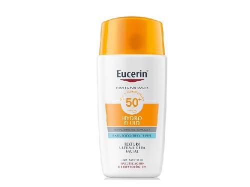 Protector solar facial FPS 50 hydro fluido 50ml sin color Eucerin