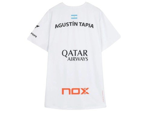Remera Nox Sponsors AT10 Blanca by Agustín Tapia