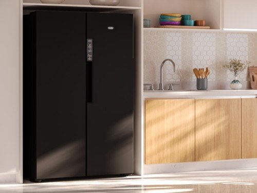 Heladera Gafa 451L No Frost Side by Side Inverter Negra