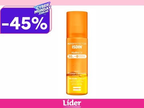 Isdin Hydro Oil Fotoprotector Bifásico FPS30+ Spray x 200 Ml.