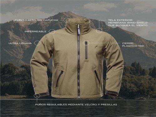 Campera Cacique Softshell Rompeviento Abrigo Premium