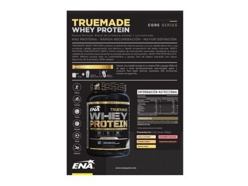 Suplemento Deportivo Ena Whey Protein True Made Vainilla x930gr