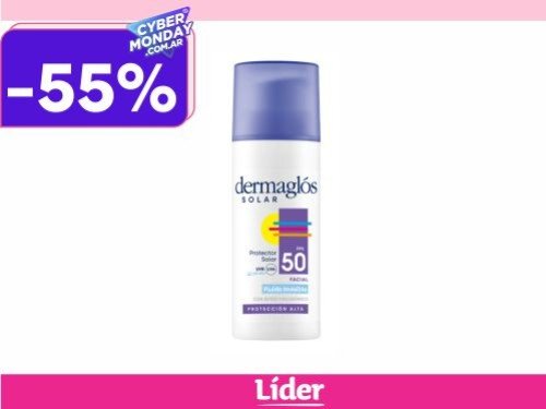 Dermaglos Solar Facial Fluido Sin Color en Emulsión FPS50 x 50 G.