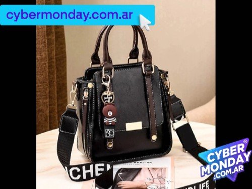 Cartera Bandolera Teddy Importada Ecocuero Colgante Oso Moda