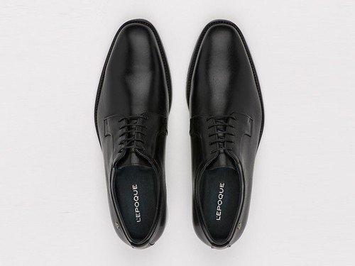 Zapato de cuero Dijon 08 negro Lepoque