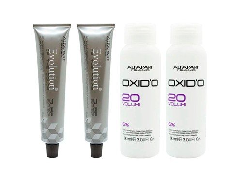 Kit Tintura Alfaparf Evolution X 2 + Oxidante X 2 Coloración