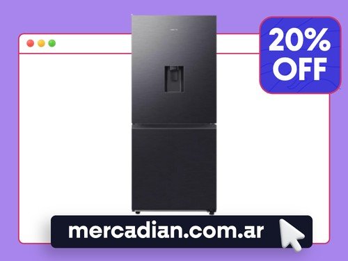 Heladera Smart Inverter Samsung RB45 455 Lts Bottom Black