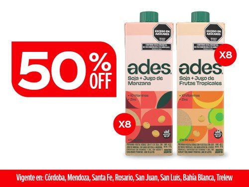 Ades Manzana 1L x8 + Ades Tropical 1L x8