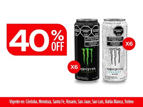 Monster Green 473ml x6 + Monster Ultra White 473ml x6