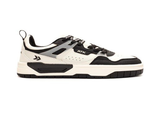 Zapatillas Urbanas Reece Hombre Cómodas Cordones Blanco Negro Atomik