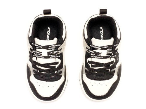 Zapatillas Urbanas Reece Hombre Cómodas Cordones Blanco Negro Atomik