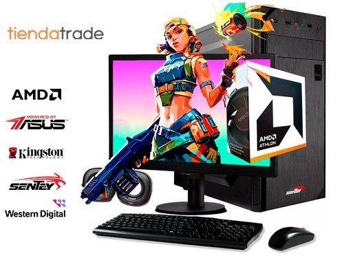 Pc Escritorio Completa AMD Athlon 3000G 16GB 240GB SSD
