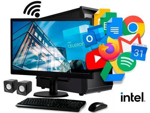 Pc Cpu Intel Nueva Computadora Escritorio Completa Monitor Wifi