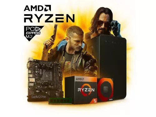 Pc Necxus Gamer AMD Ryzen 5 4500 32GB 1TB SSD PCIe Gab/Teclado/Mouse