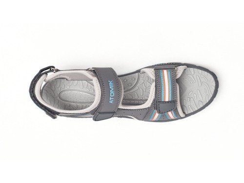 Sandalias Con Abrojo Doha Niños Niñas Unisex Gris Atomik