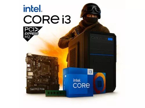 Pc Necxus Gamer Intel Core i3 12100 32GB 1TB SSD PCIe Gab/Tecl/Mouse