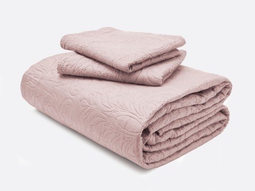 Cubrecama Classic Twin Old Rose con funda decorativa