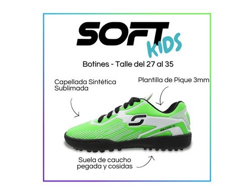 Botines De Futbol 5 De Niños Baby Futbol Soft 390
