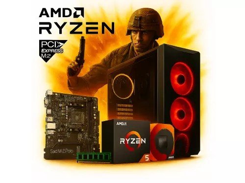 Pc Necxus Gamer AMD Ryzen 5 7600 32GB DDR5 512GB PCIe Thermaltake 600W