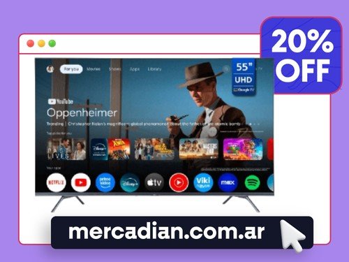 Smart Google Tv 55" BGH B5524US6G 4K