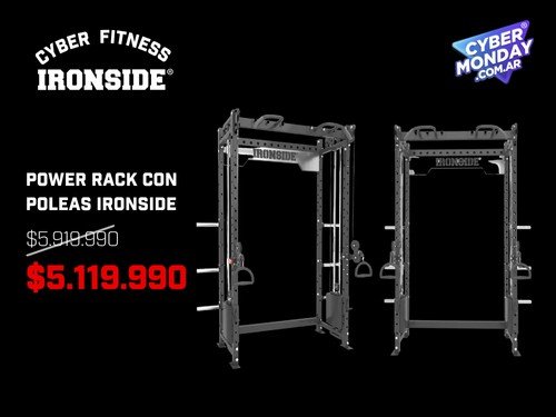 Power Rack con Poleas IRONSIDE - CyberMonday