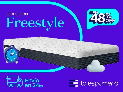 Colchón Freestyle 1 Plaza (80x190 cm) de Espuma
