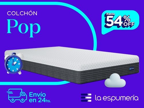 Colchón Pop 2 Plazas (140x190 cm) de Espuma
