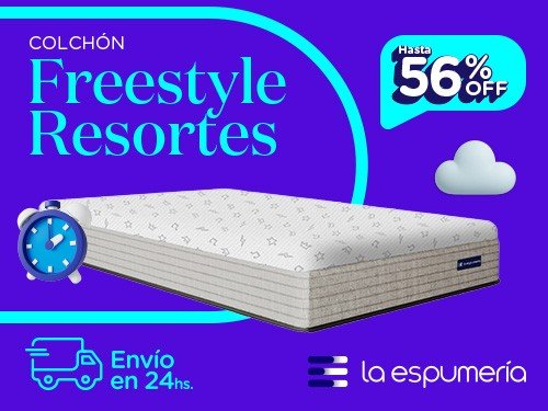 Colchón Freestyle 2 Plazas (140x190 cm) de Resortes