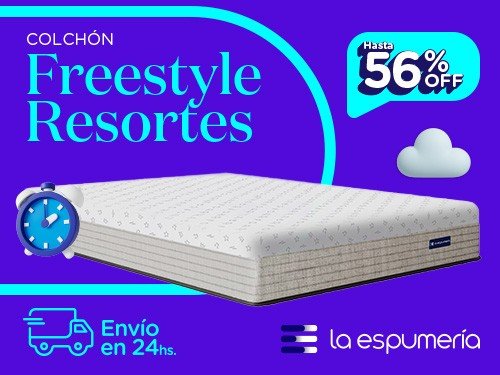 Colchón Freestyle Super King (200x200 cm) de Resortes