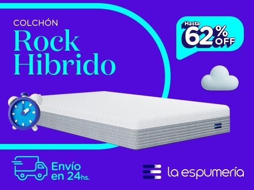 Colchón Rock Super King (200x200 cm) de Resortes Pocket