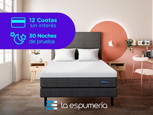 Sommier y Colchón Pop 2 Plazas (140x190 cm) de Espuma