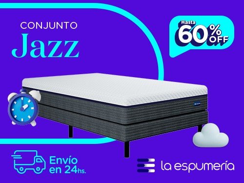 Sommier y Colchón Jazz 2 Plazas (140x190 cm) de Espuma