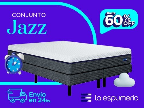 Sommier y Colchón Jazz Super King (200x200 cm) de Espuma