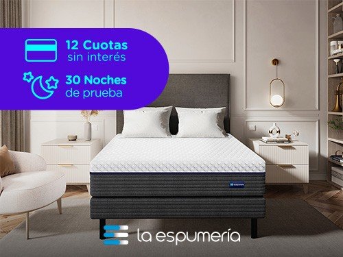 Sommier y Colchón Jazz Super King (200x200 cm) de Espuma