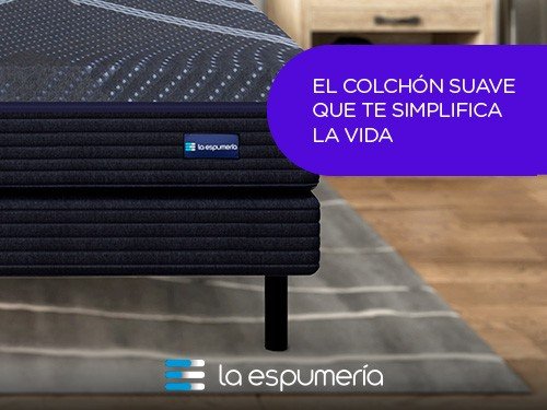 Sommier y Colchón Tango Black 2 Plazas (140x190 cm) de Espuma
