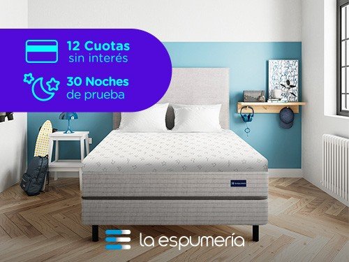 Sommier y Colchón Freestyle Super King (200x200 cm) de Resortes