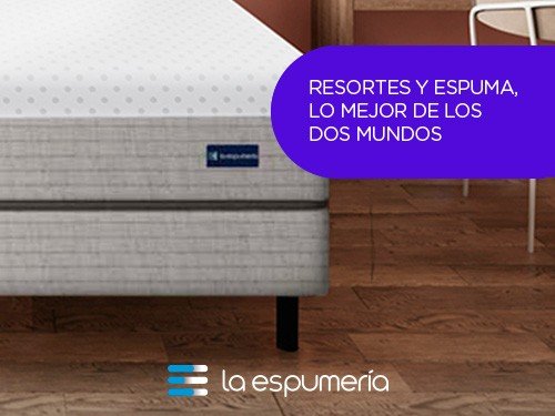 Sommier y Colchón Pop 2 Plazas (140x190 cm) de Resortes Pocket