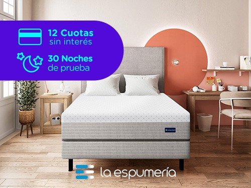 Sommier y Colchón Pop King (180x200 cm) de Resortes Pocket