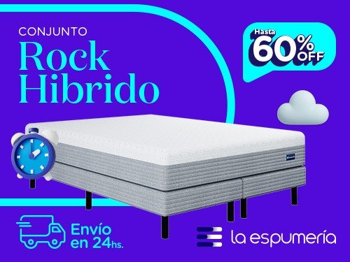 Sommier y Colchón Rock Queen (160x200 cm) de Resortes Pocket