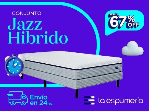 Sommier y Colchón Jazz Super King (200x200 cm) de Resortes Pocket