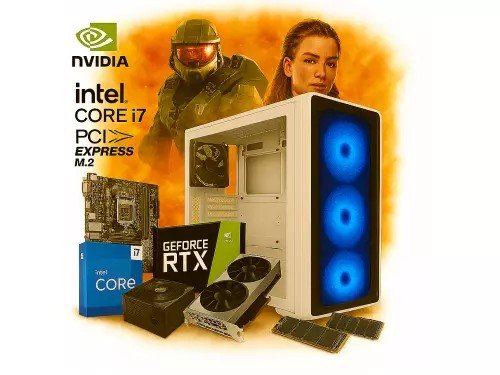Pc Necxus Gamer Core i7 13700 32GB DDR5 1TB SSD PCIe RTX 3050 8GB 650W