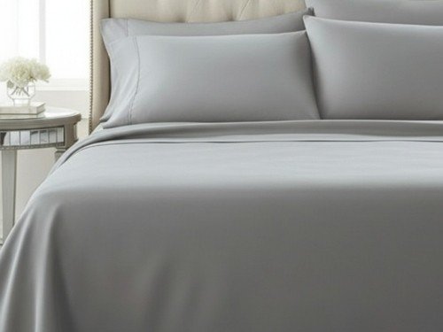 Sábana Eternity Queen Gris Claro 300 Hilos 100% Algodón