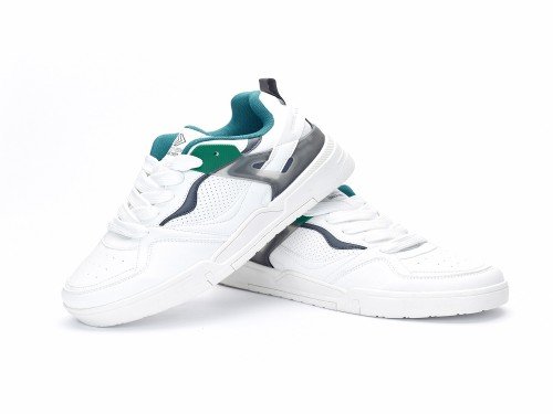 Zapatillas Urbanas de Hombre Billie Blanco Verde Cordones Atomik