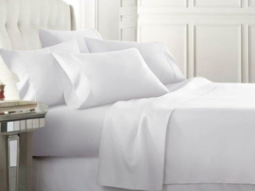 Sábana Eternity King Blanco 300 Hilos 100% Algodón