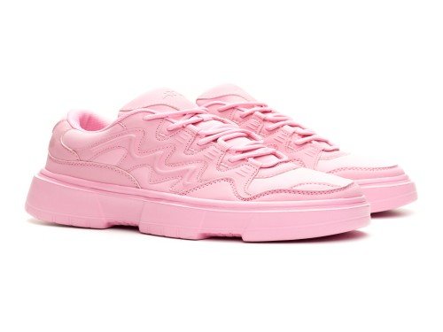 Zapatillas Urbanas de Mujer Rosa Blanche Cordones Livianas Atomik